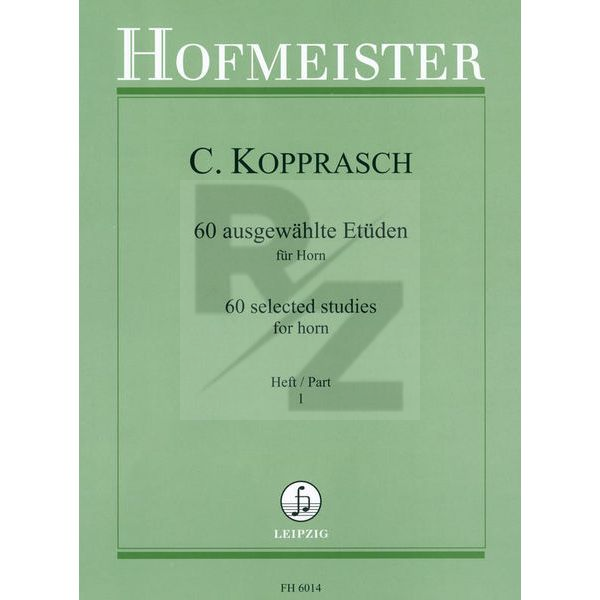 Friedrich Hofmeister Verlag Kopprasch 60 Etüden Horn 1 Image Friedrich Hofmeister Verlag Kopprasch 60 Etüden Horn 1