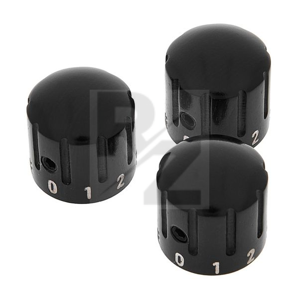 Image Harley Benton Parts Slotted Knob Set Ebony