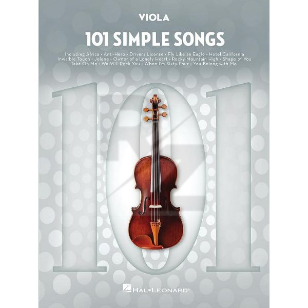 Image Hal Leonard 101 Simple Songs Viola