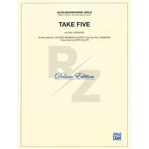 Image Alfred Music Publishing Take Five Alto Sax